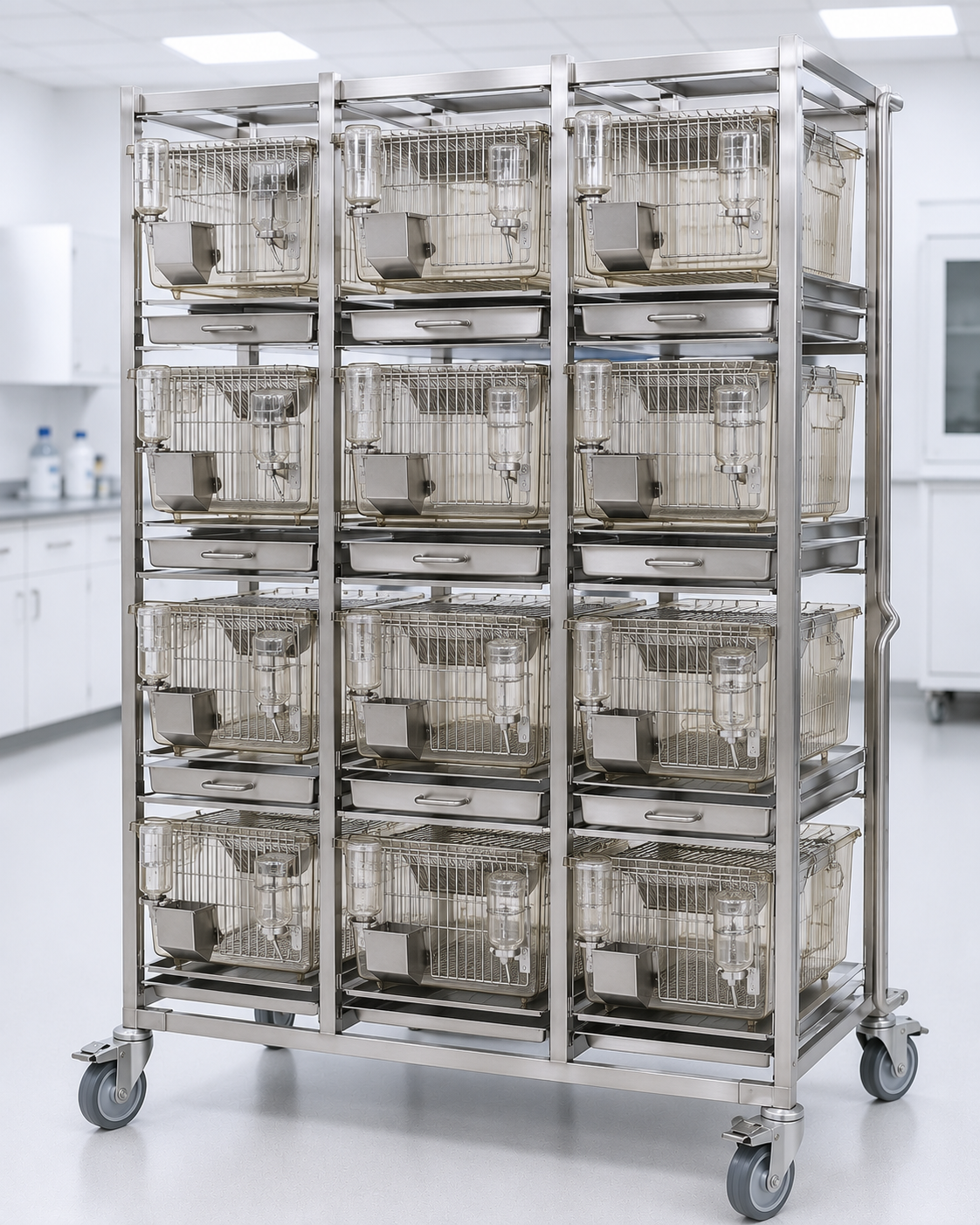 Rat Cage and Rat Cage Trolley System